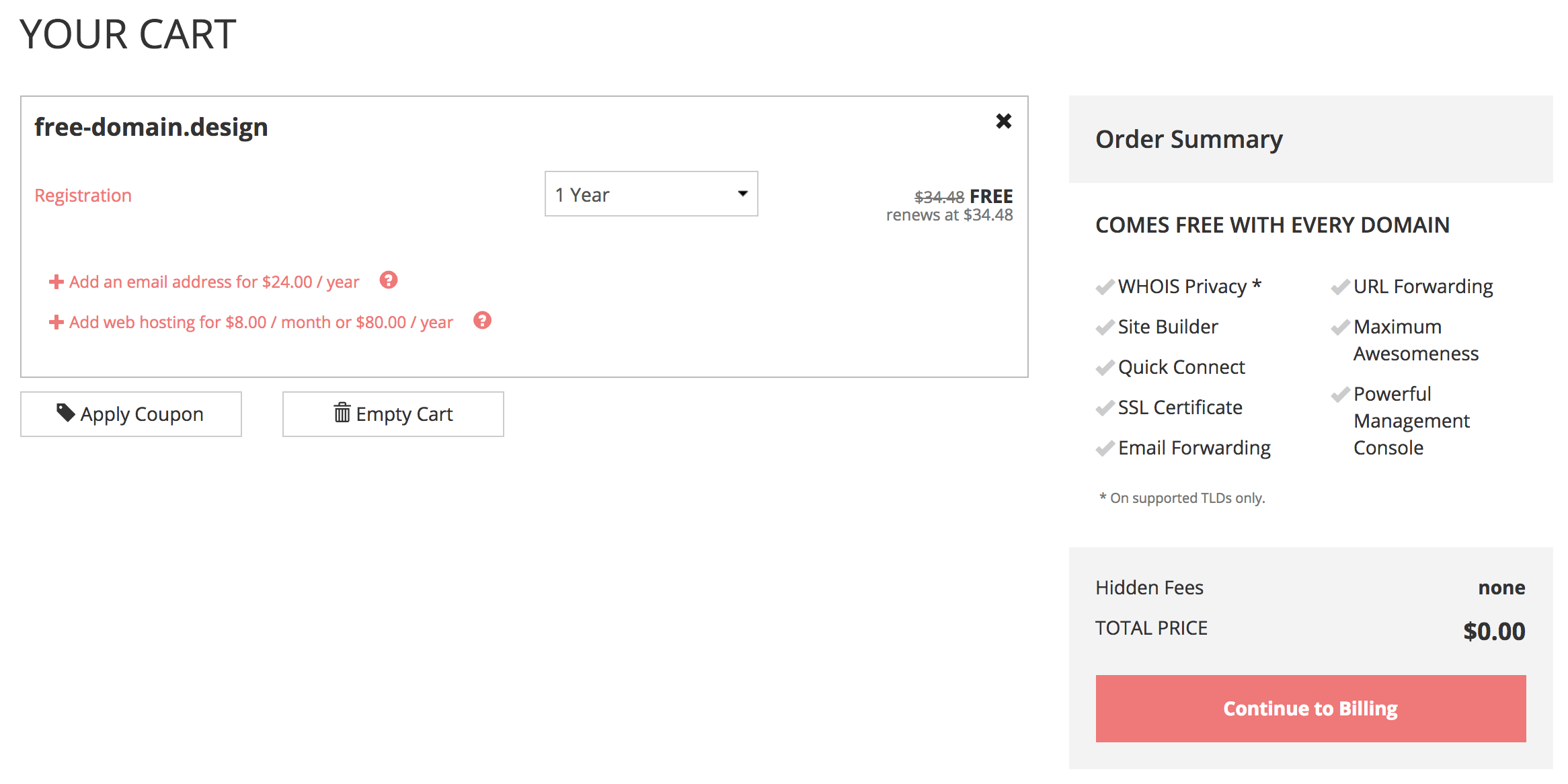 《Free .design Domain from Porkbun》
